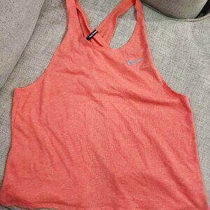 Nike Running Criss Cross Back Tank Top - Coral - Size M